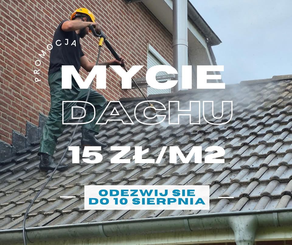 Mycie dachu myjką wysokociśnieniową